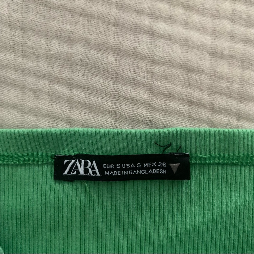Zara Green Rib Top - Picture 5 of 6